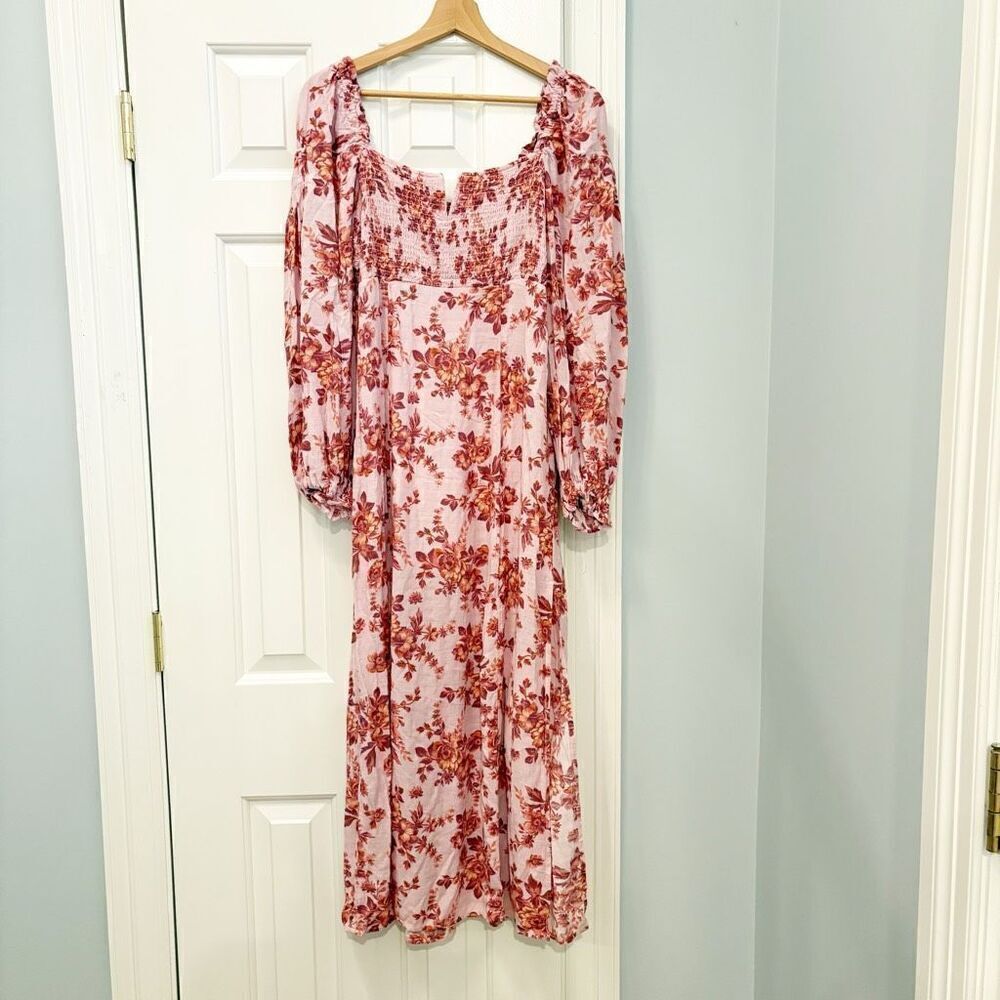 Free People Jaymes Floral Print Long Midi Dress Size XS PrairieCore Cottagecore - Picture 6 of 9